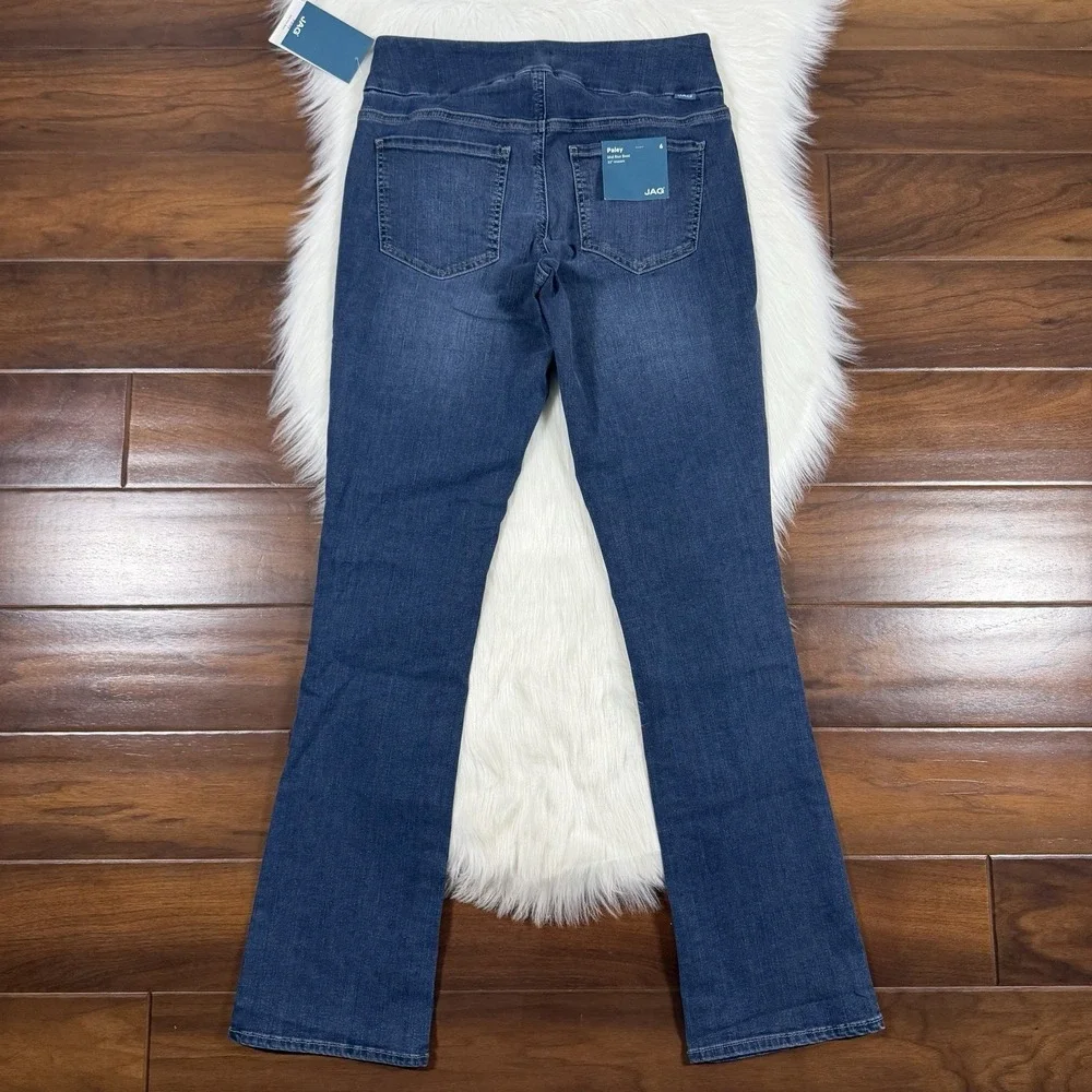 Jag Jeans Women's Size 6 / 33 Paley Mid Rise Boot Leg Pull On Denim‎ Jeans